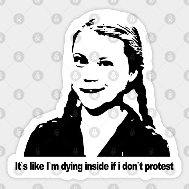 Greta's protest Sticker by Nazar